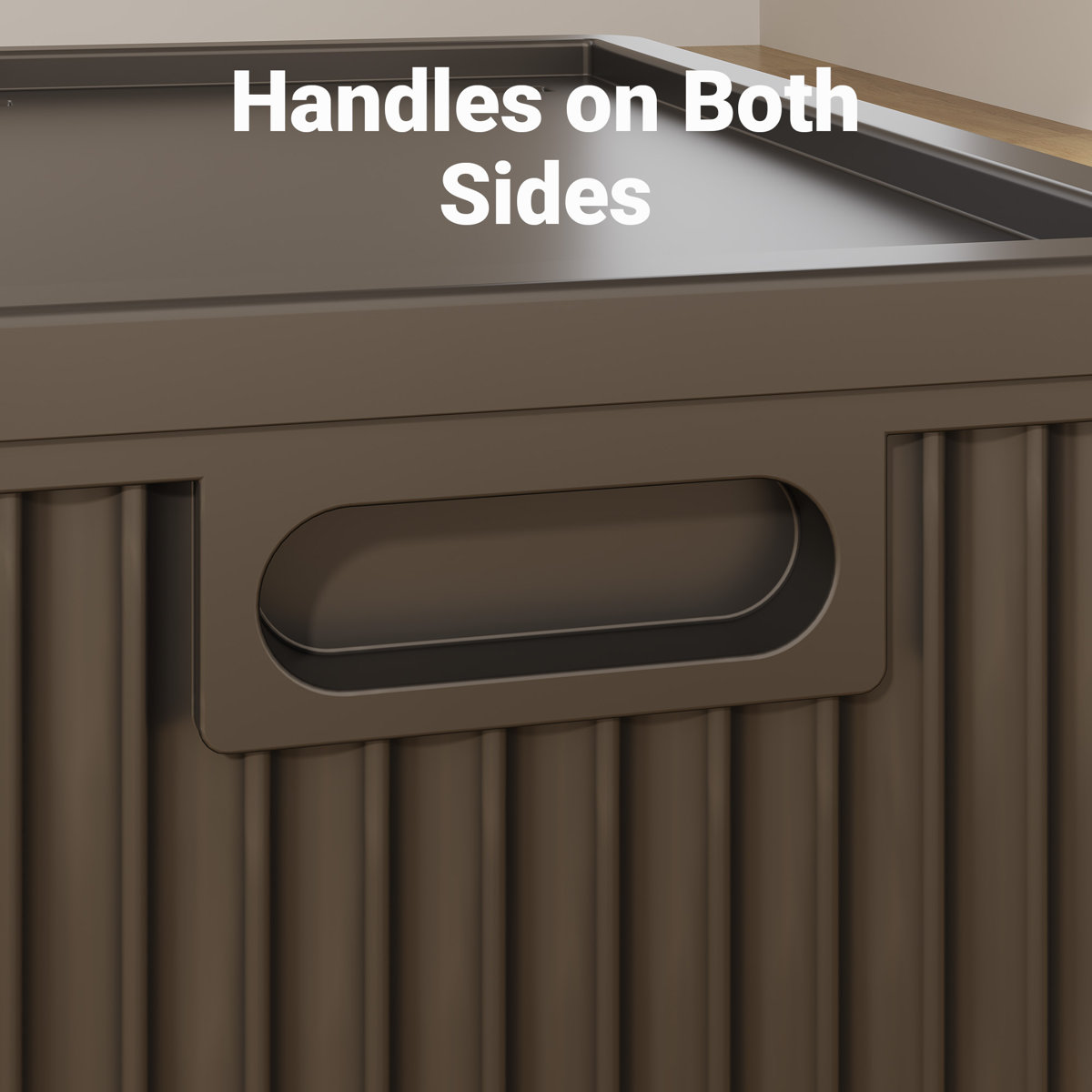 Stackable Collapsible Plastic Storage Bins with Lids,304 QT Closet Organizers with Doors, 25''L x 15.5''W x 56''H (Set of 4)